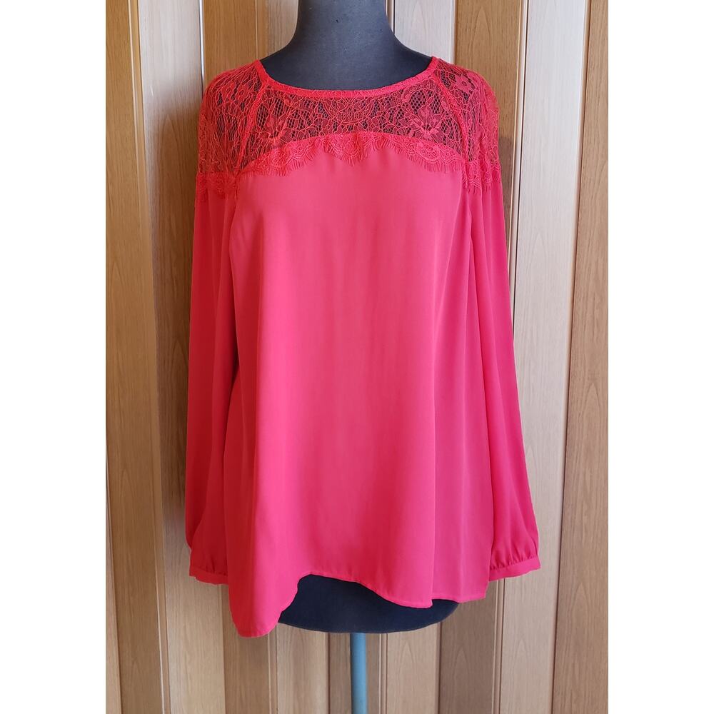 Apt. 9 size large red long sleeve blouse